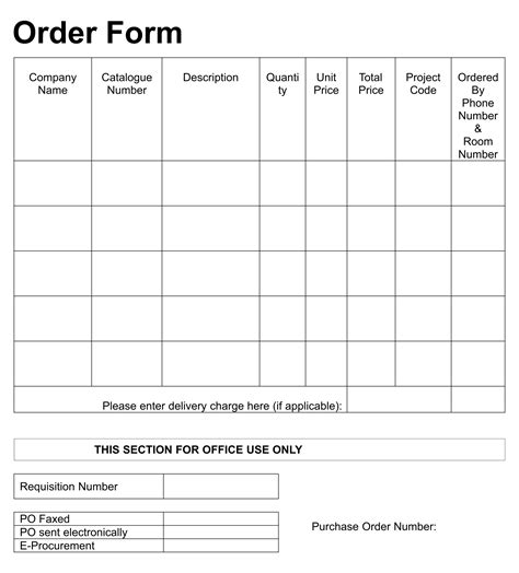 Order Form .